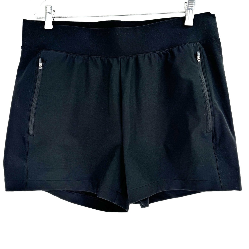 Eddie Bauer Trail Run Active Shorts Women's Medium Black Hiking Camping Outdoor